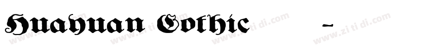 Huayuan Gothic 粗体字体转换